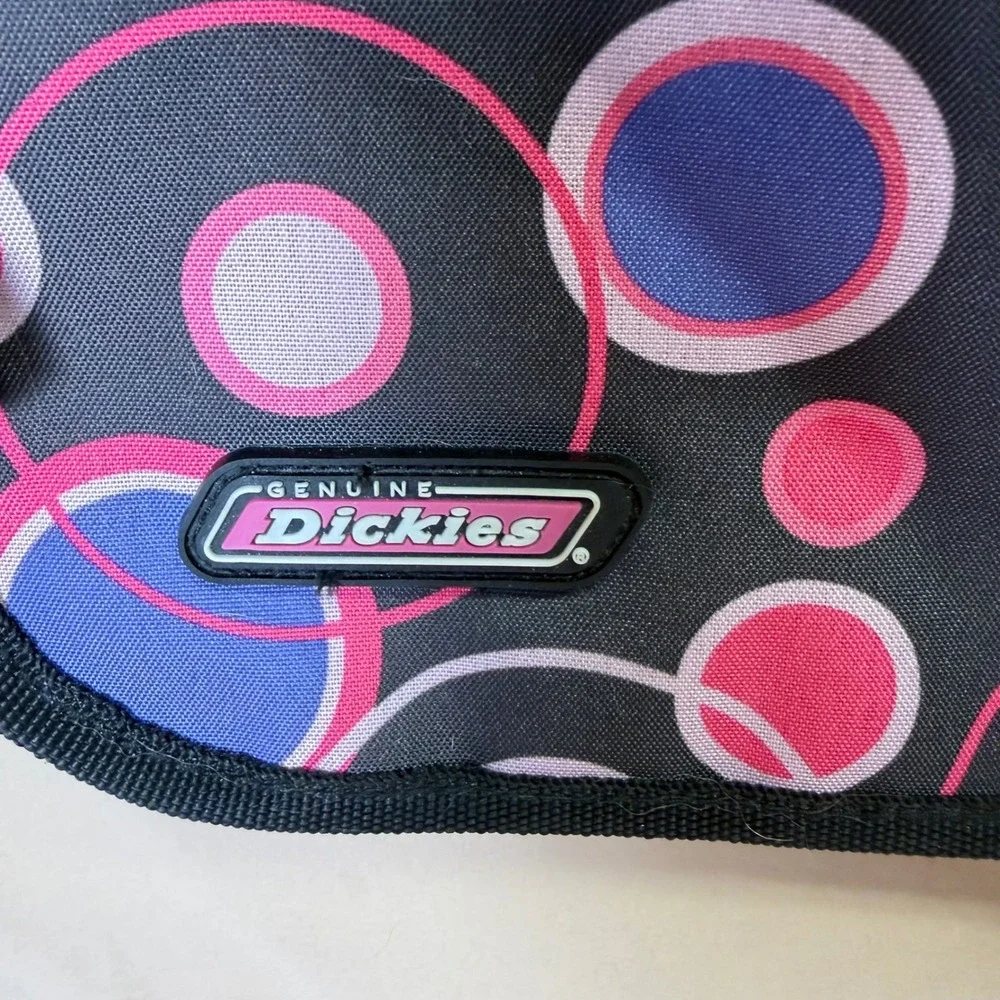 Vintage Y2K Genuine Dickies Messenger Bag Pink Blue Circle Print Laptop School